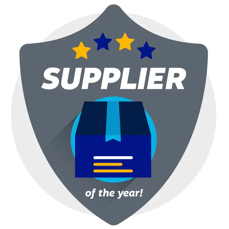 Supplier of the year badge