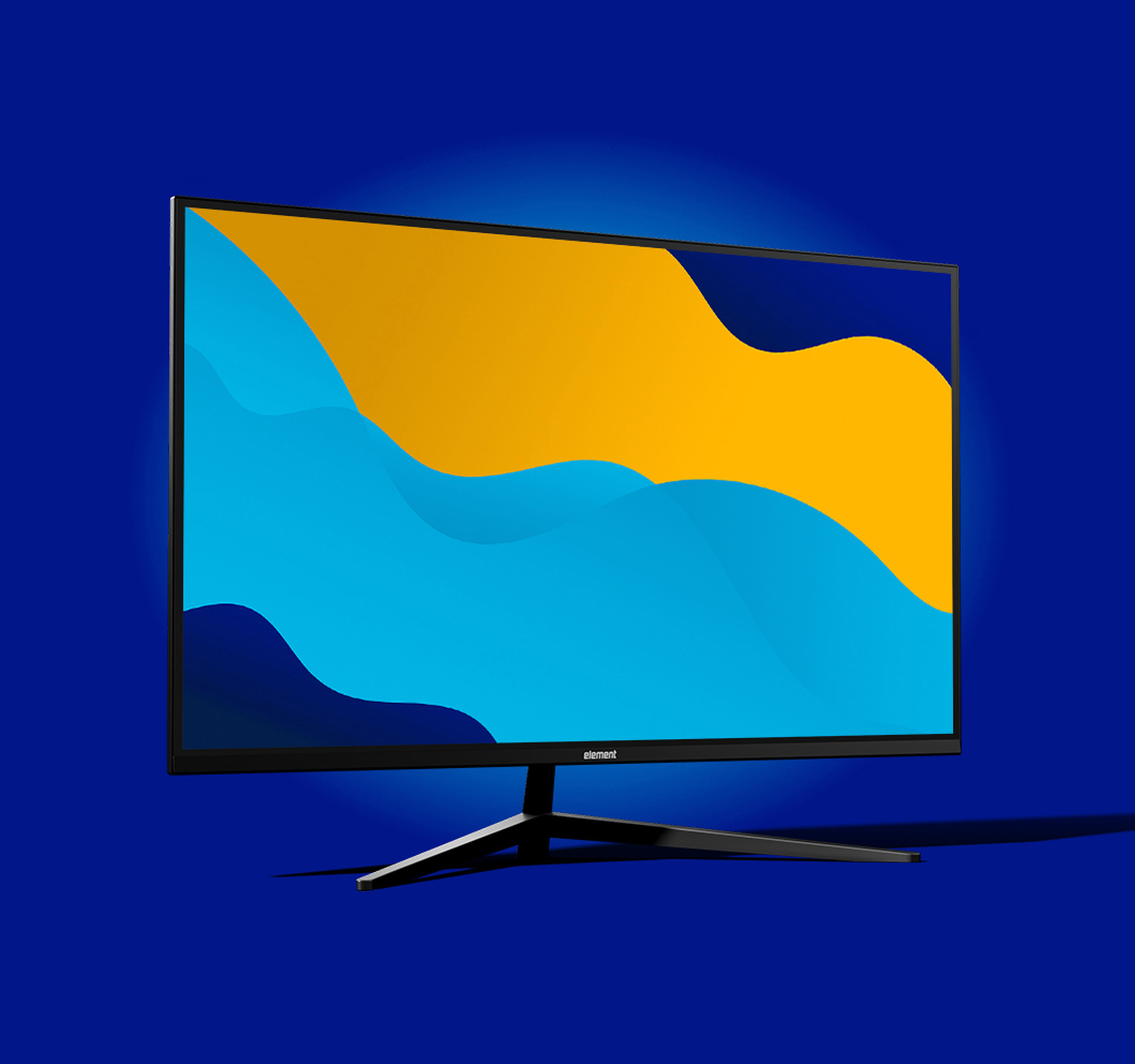 32 inch Element PC monitor on blue background