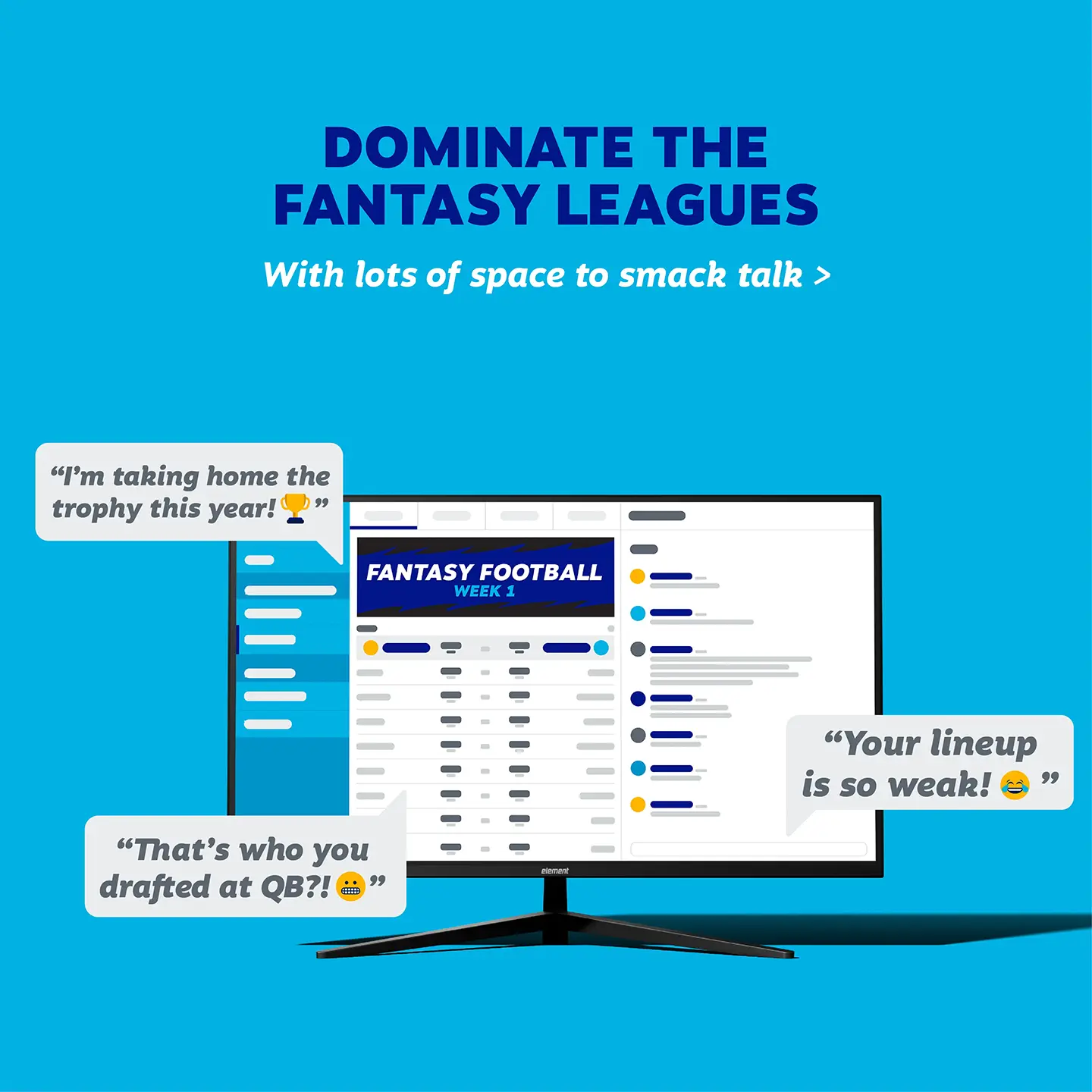 Shop Element monitors to dominate your fantasy leagues