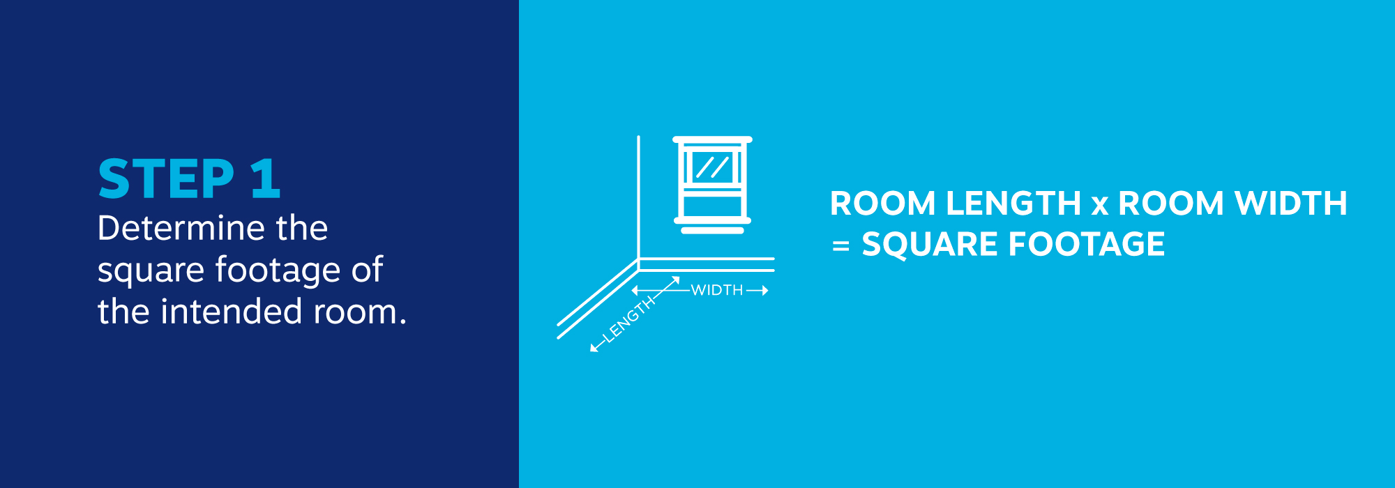 Determine the square footage of the selected room