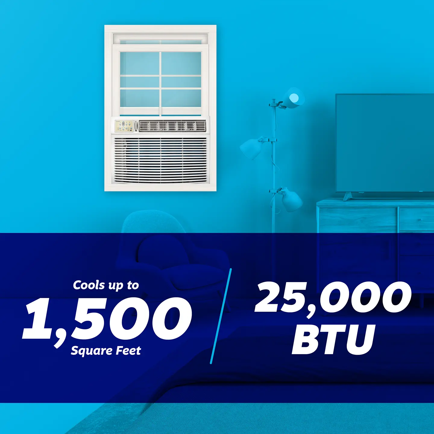 25,000 BTU Air Conditioner - cools rooms up to 1,500 square feet