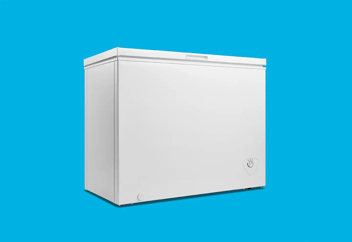 Image of a chest freezer. 