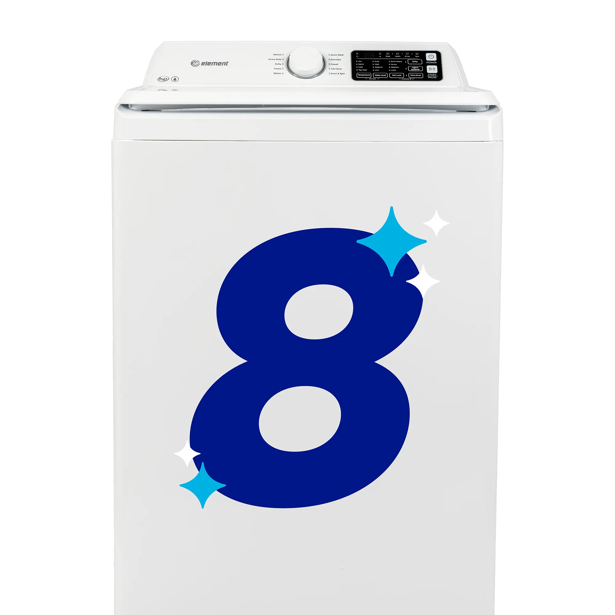 8 icon on washing machine
