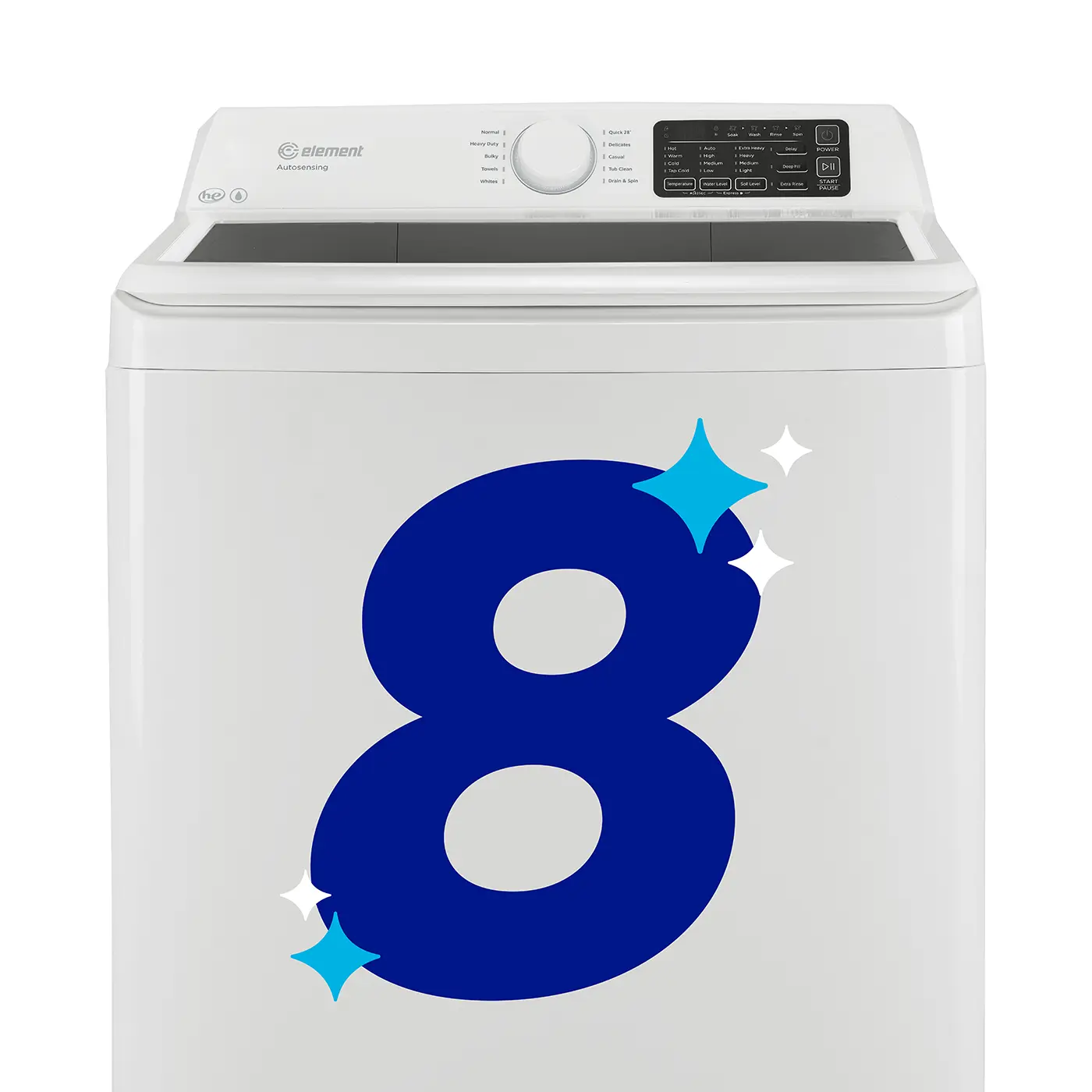 Dryer with number eight