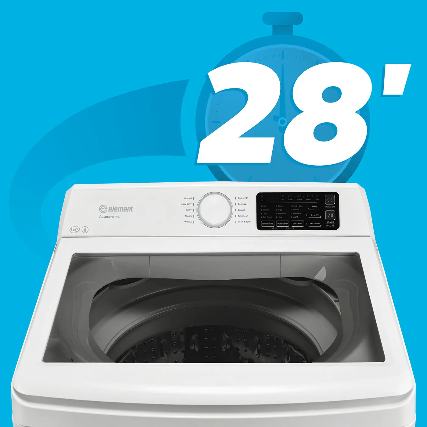 washing machine with 28'