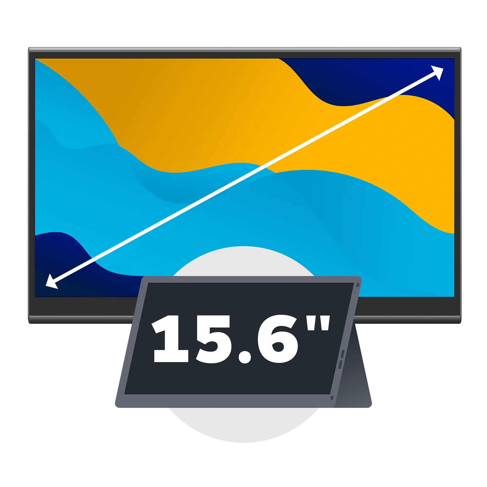 Portable monitor with 15.6" icon