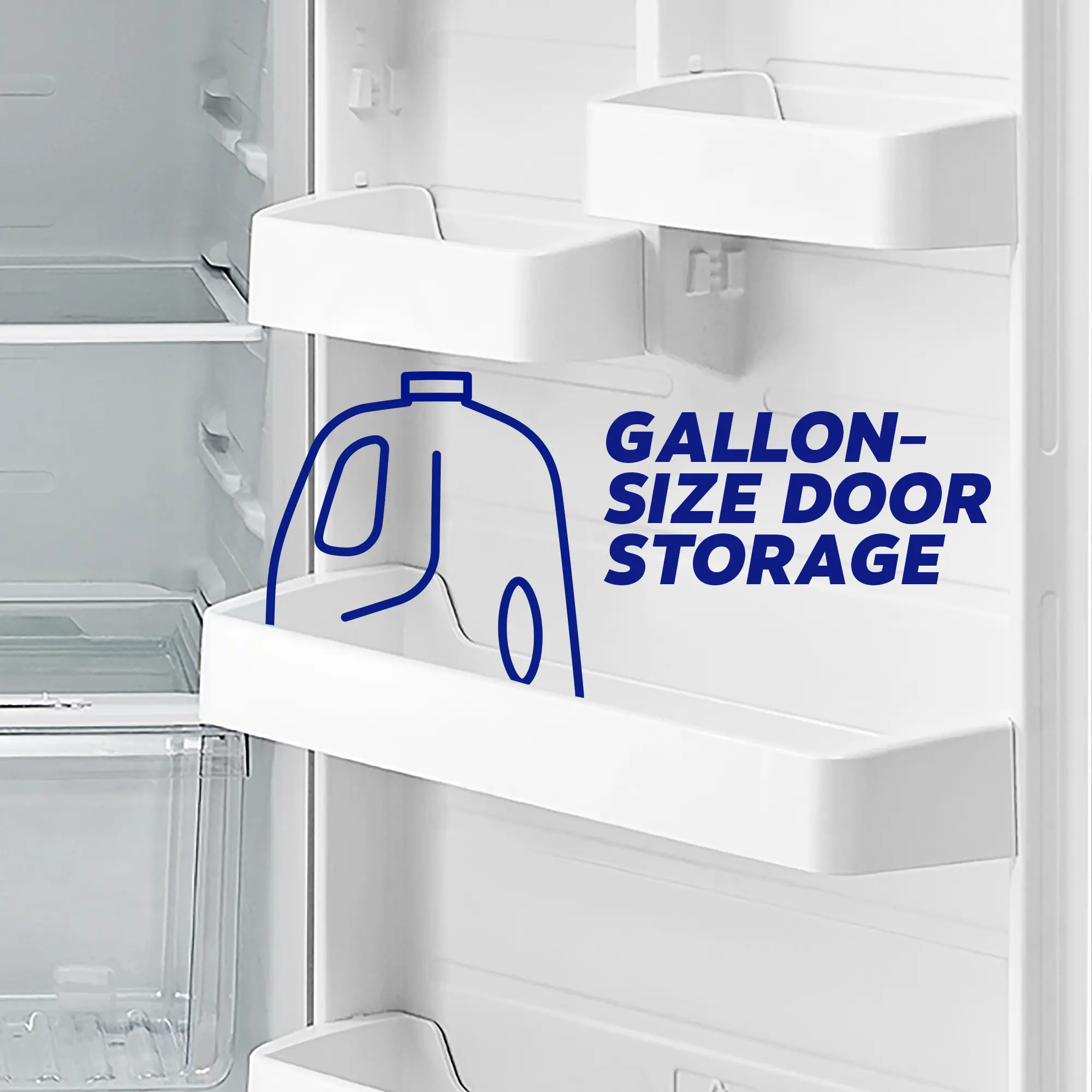 Gallon size door storage