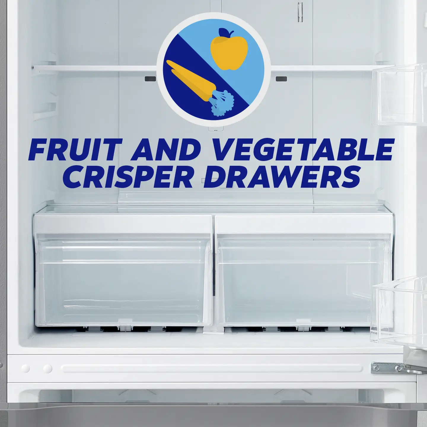 Fruit and vegetable crisper drawers
