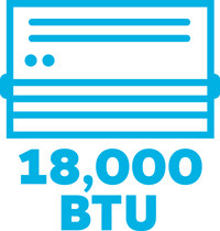 18,000 BTU icon - hover