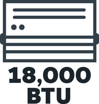 18,000 BTU icon