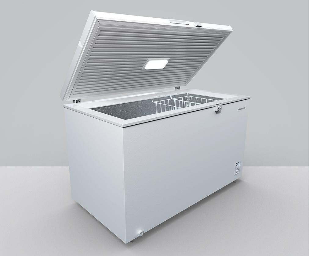 Element 14 Cu Ft Chest Freezer White Element Electronics   14 13cuftChestFreezer Side Open V2 