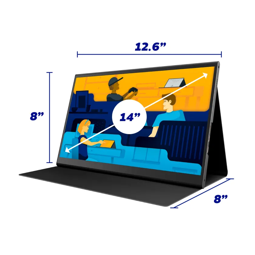 14" portable monitor dimensions