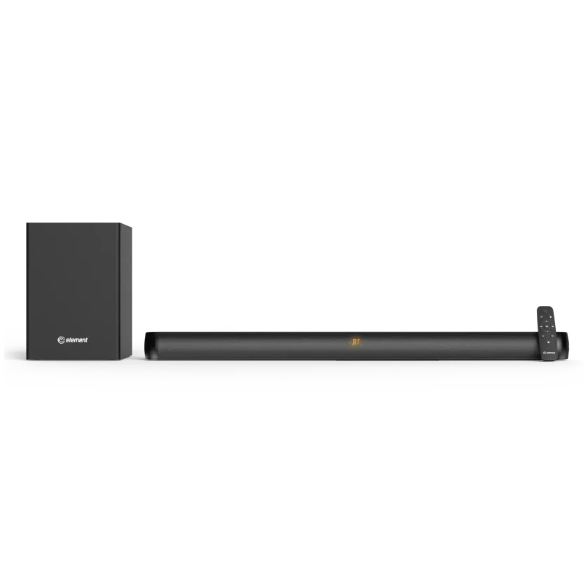 Soundbar with subwoofer front view