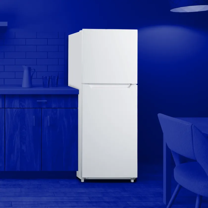 10.1 cu. ft. Top Freezer Refrigerator in blue kitchen environment