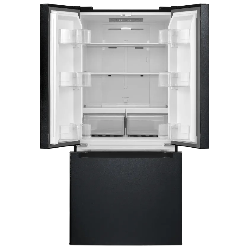Element 18.4 cu ft French Door Refrigerator with top doors open