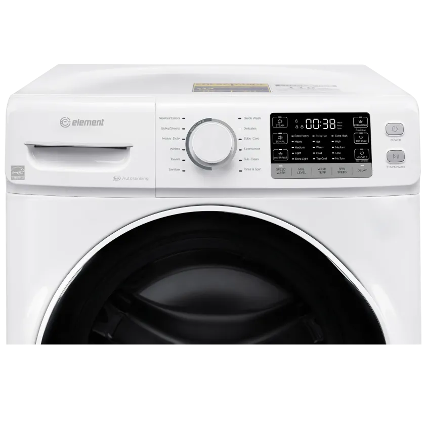 4.5 cubic feet front load washer control panel