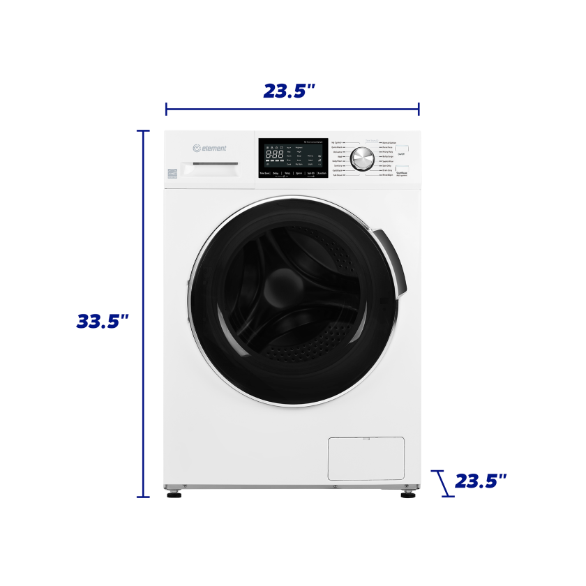 2.7 cubic feet front load washer dimensions