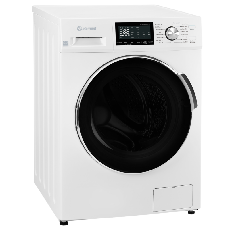 2.7 cubic feet font load washer angle view