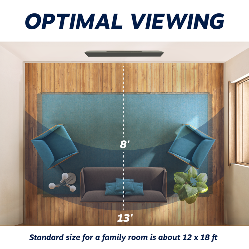 Element 98" 4K UHD HDR Xumo optimal viewing