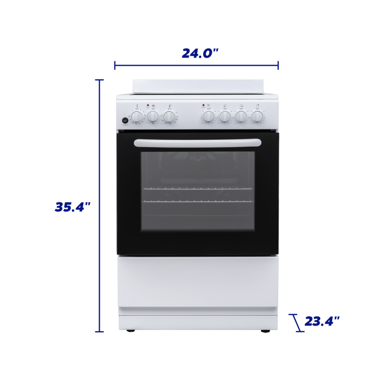 24" Electric Range - Dimensions