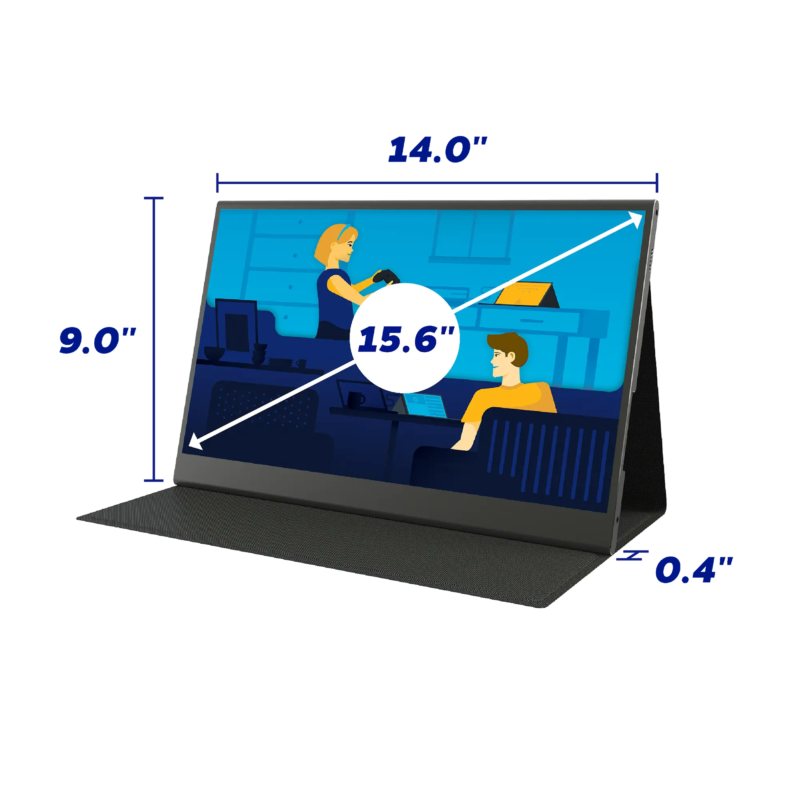 15.6" portable monitor dimensions