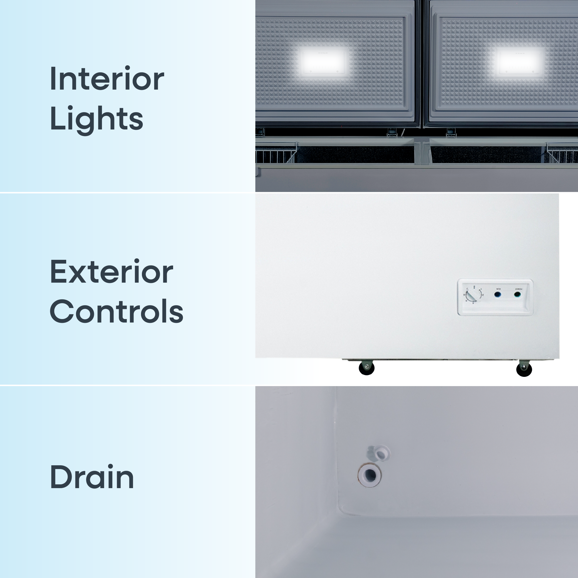 21.0 cu. ft. Two Door Chest Freezer - White (ECF21MDCW) | Element