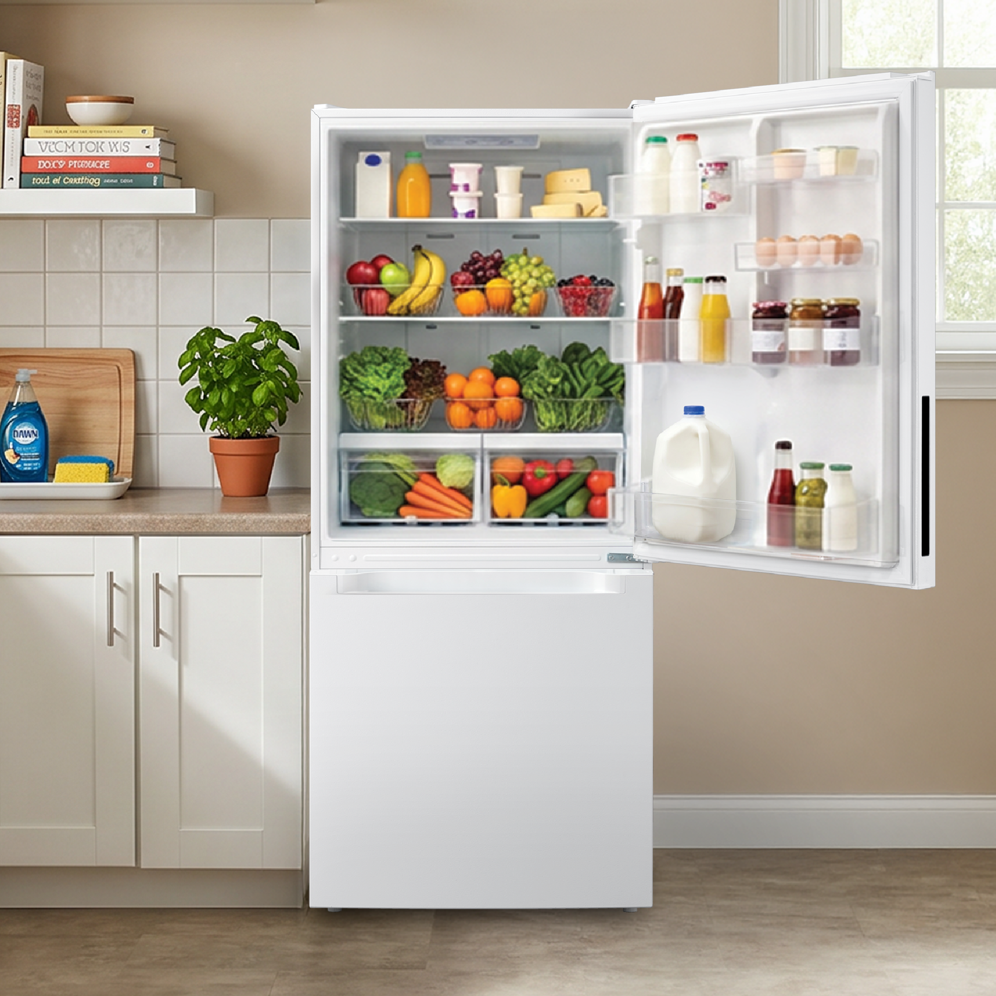 18.7 cu. ft. Bottom Freezer Refrigerator – White (ERBM19CBW