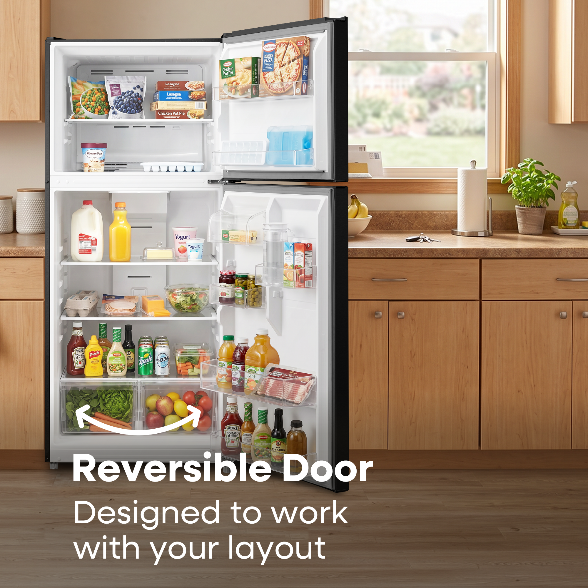 20.5 cu. ft. Top Freezer Refrigerator – Black (ERT21CSCB