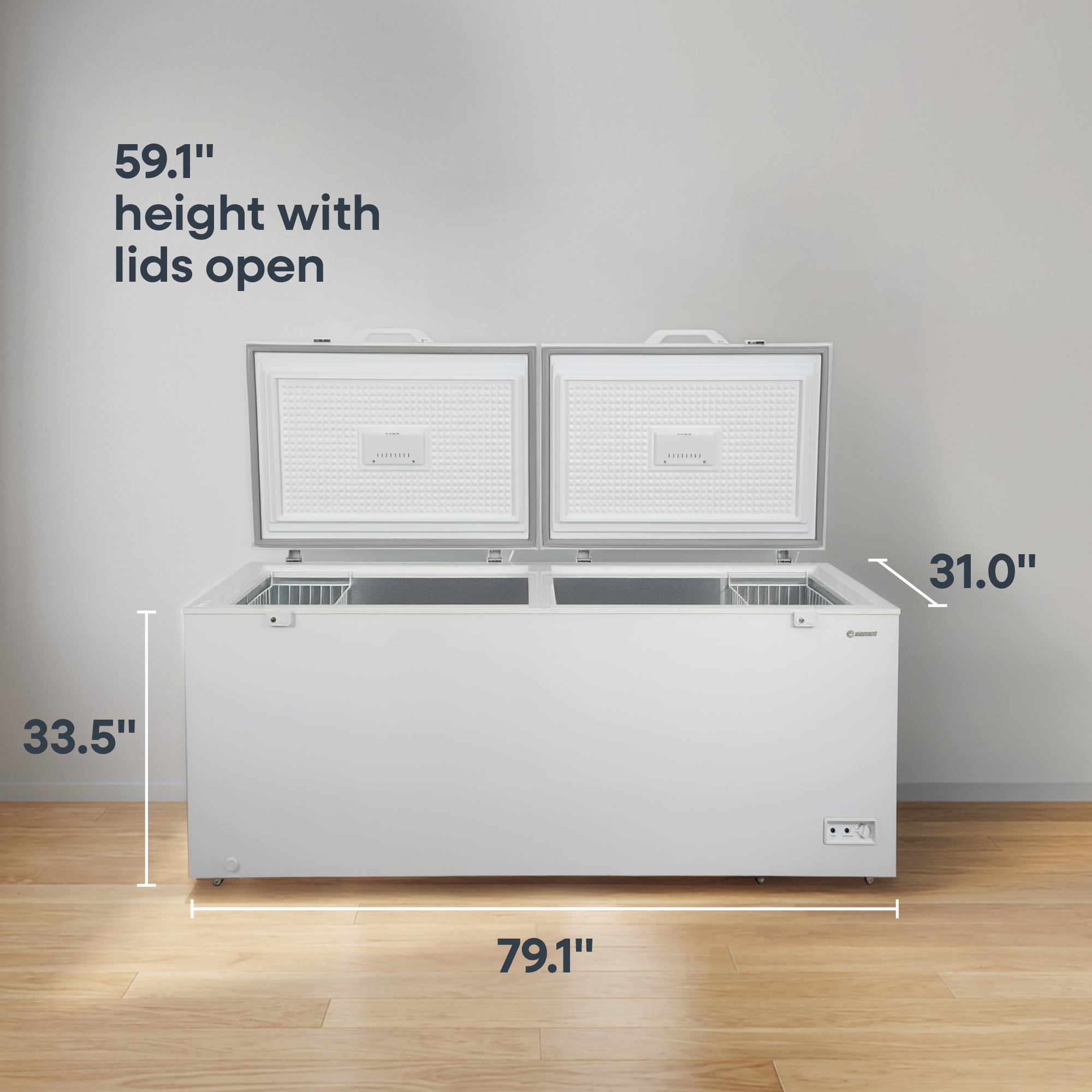 21.0 cu. ft. Two Door Chest Freezer - White (ECF21MDCW) | Element