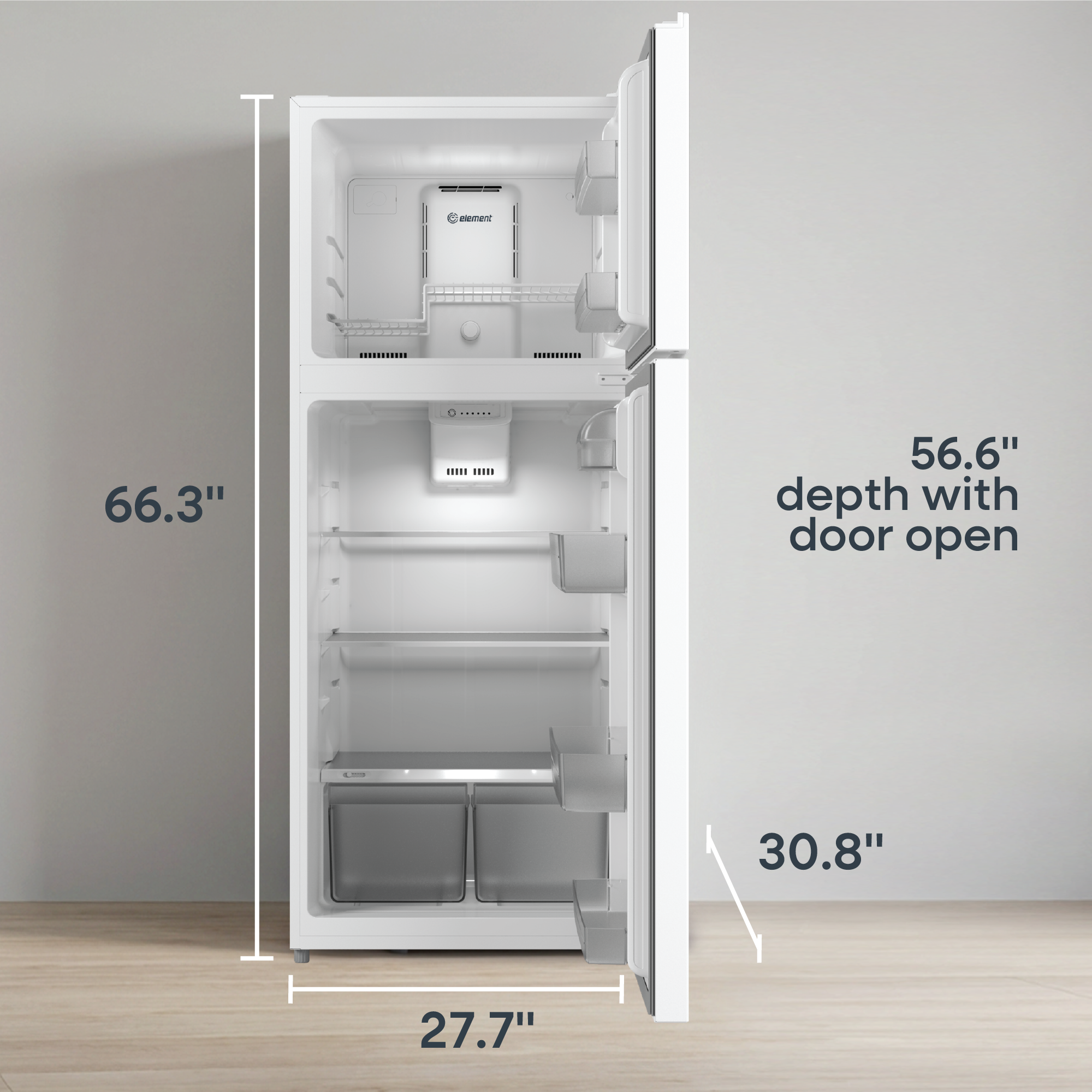 17.6 cu. ft. Top Freezer Refrigerator – White (ENR18TFGCW