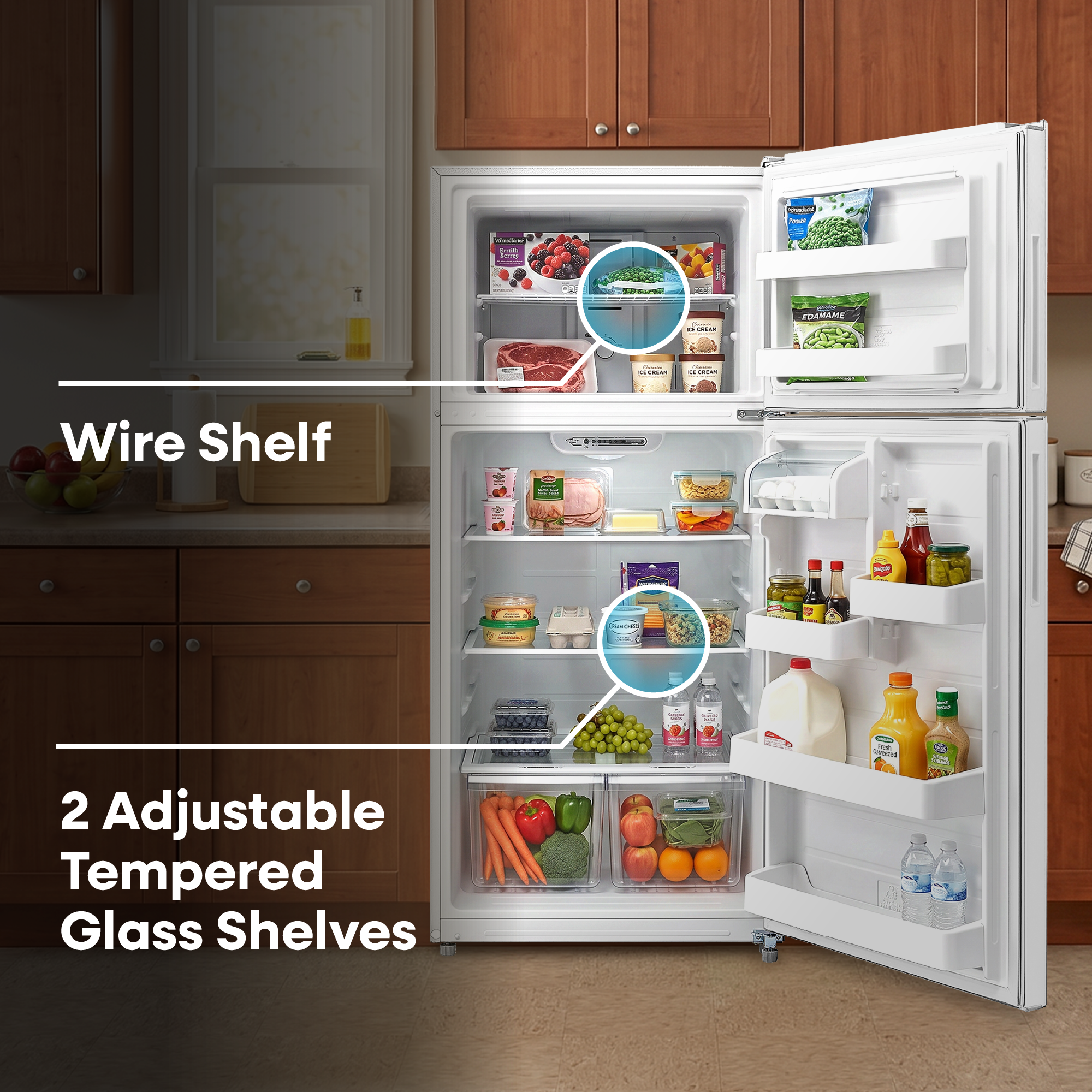 18.0 cu. ft. Top Freezer Refrigerator - White (ERT18CSCW