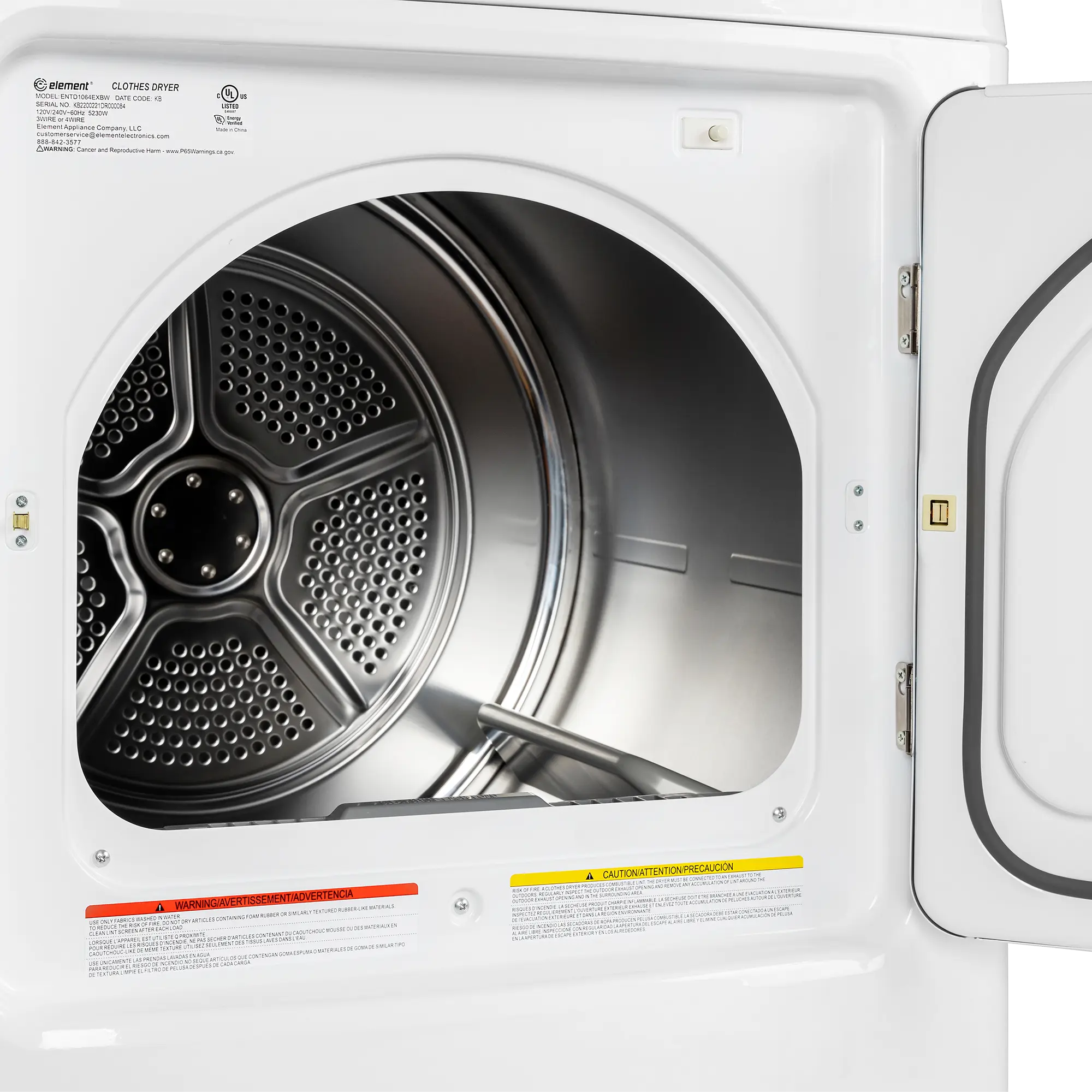 7.0 Cu.Ft. Gas Dryer - Cropped Open
