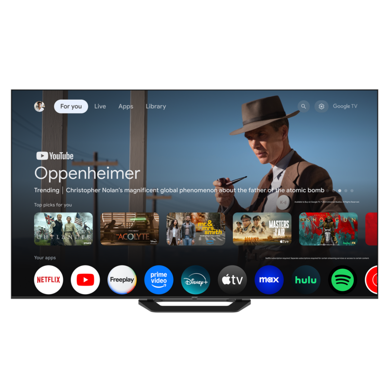 Element 100” TV - front view UI