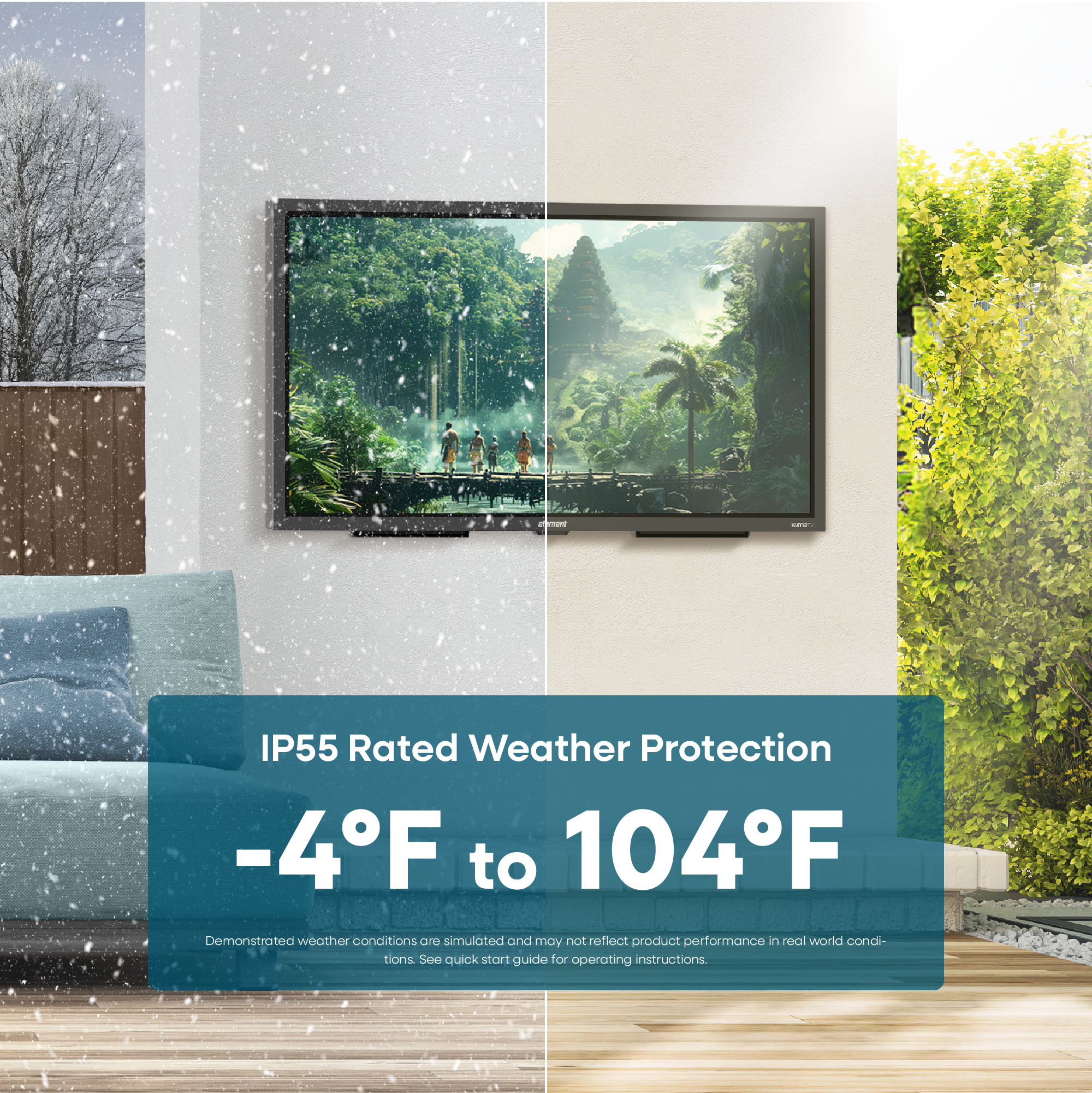 65' 4K UHD Partial Sun Outdoor Xumo TV (EP500AE65C) | Element