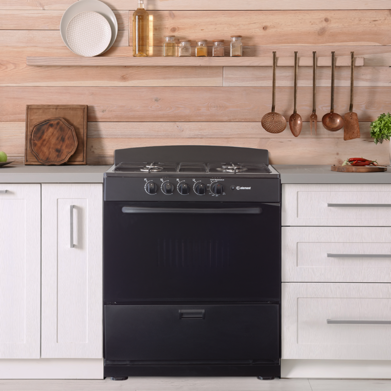 4.0 cu. ft. 30in 4 Burner Lifestyle (Black)