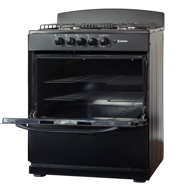 4.0 cu. ft. 30in 4 Burner Angle Open (Black)