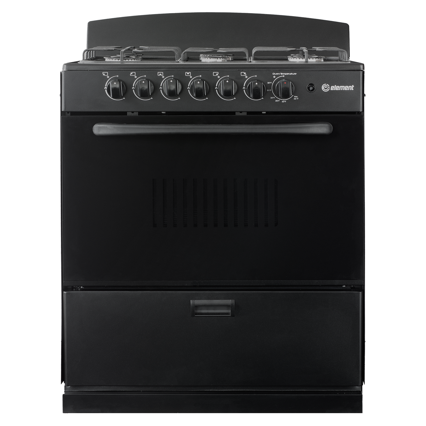 4.0 cu. ft. 30in 6 Burner Front (Black)
