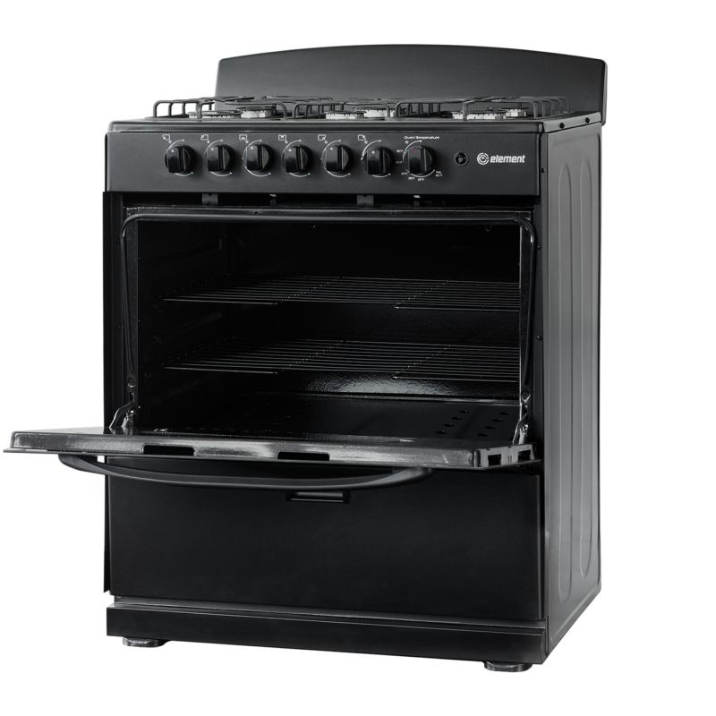 4.0 cu. ft. 30in 6 Burner Angle Open (Black)