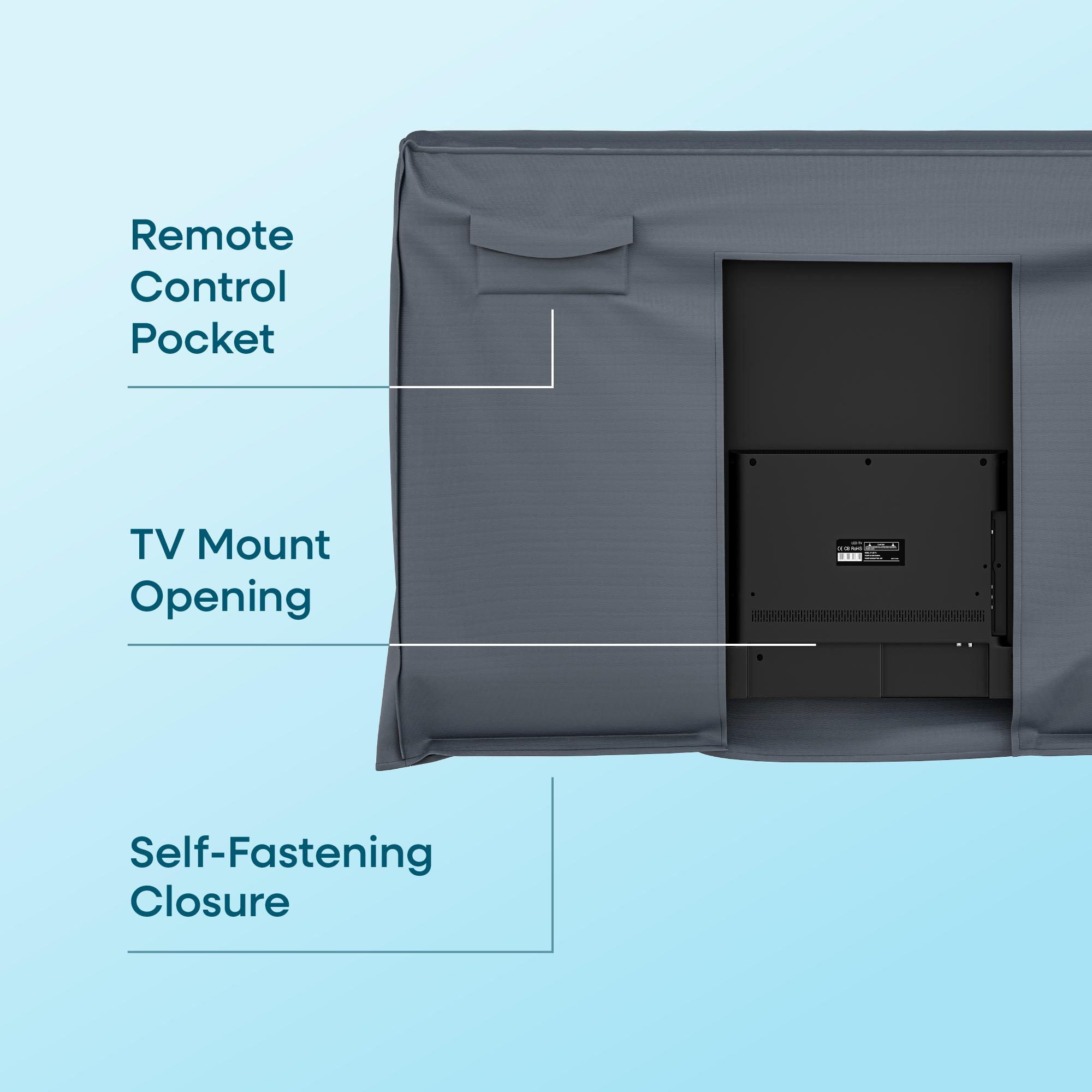 65" Outdoor TV Cover Feature 2