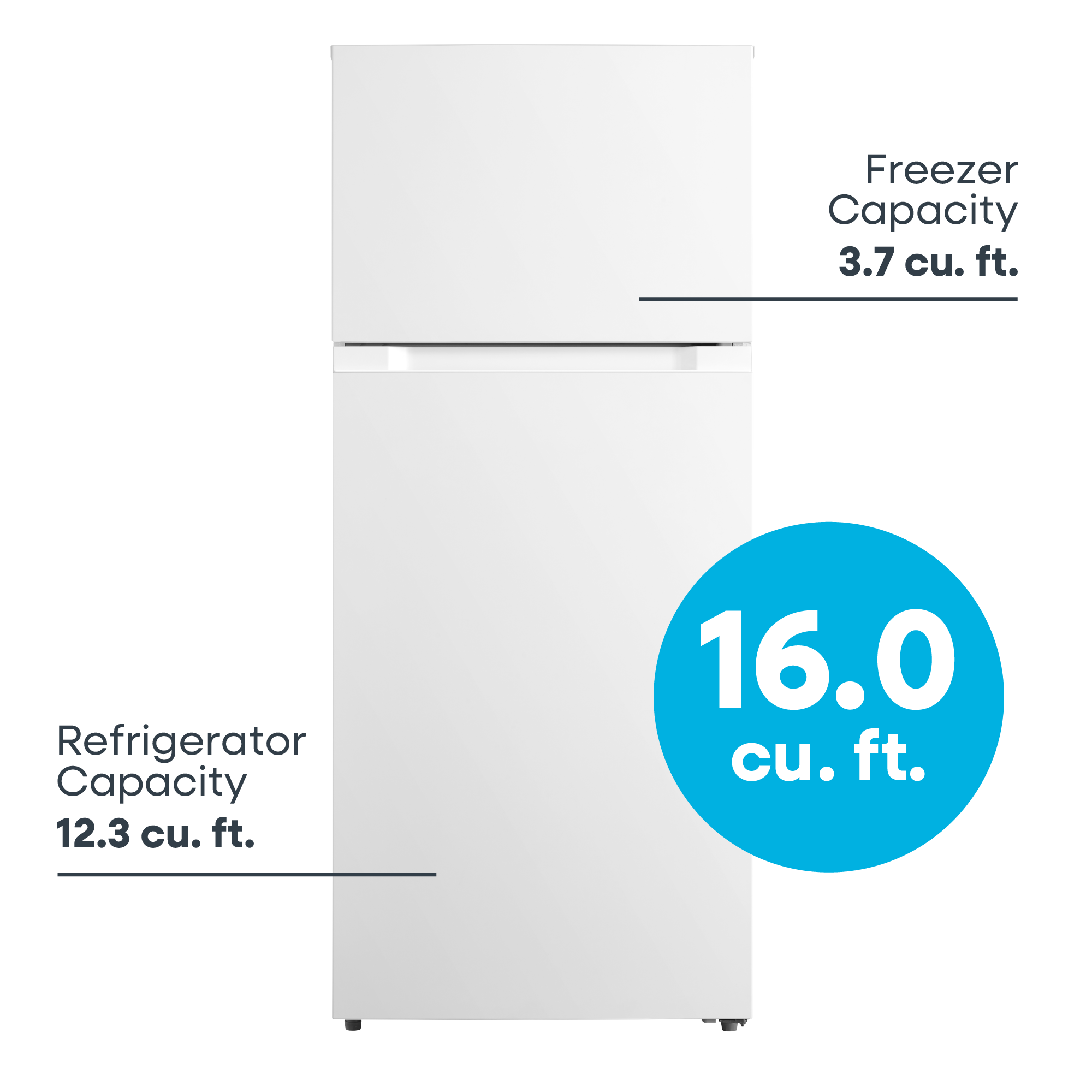 16.0 cu. ft. Top Freezer Refrigerator – White (ERT16CGDW